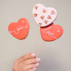 Valentine Hearts Pop Cookie